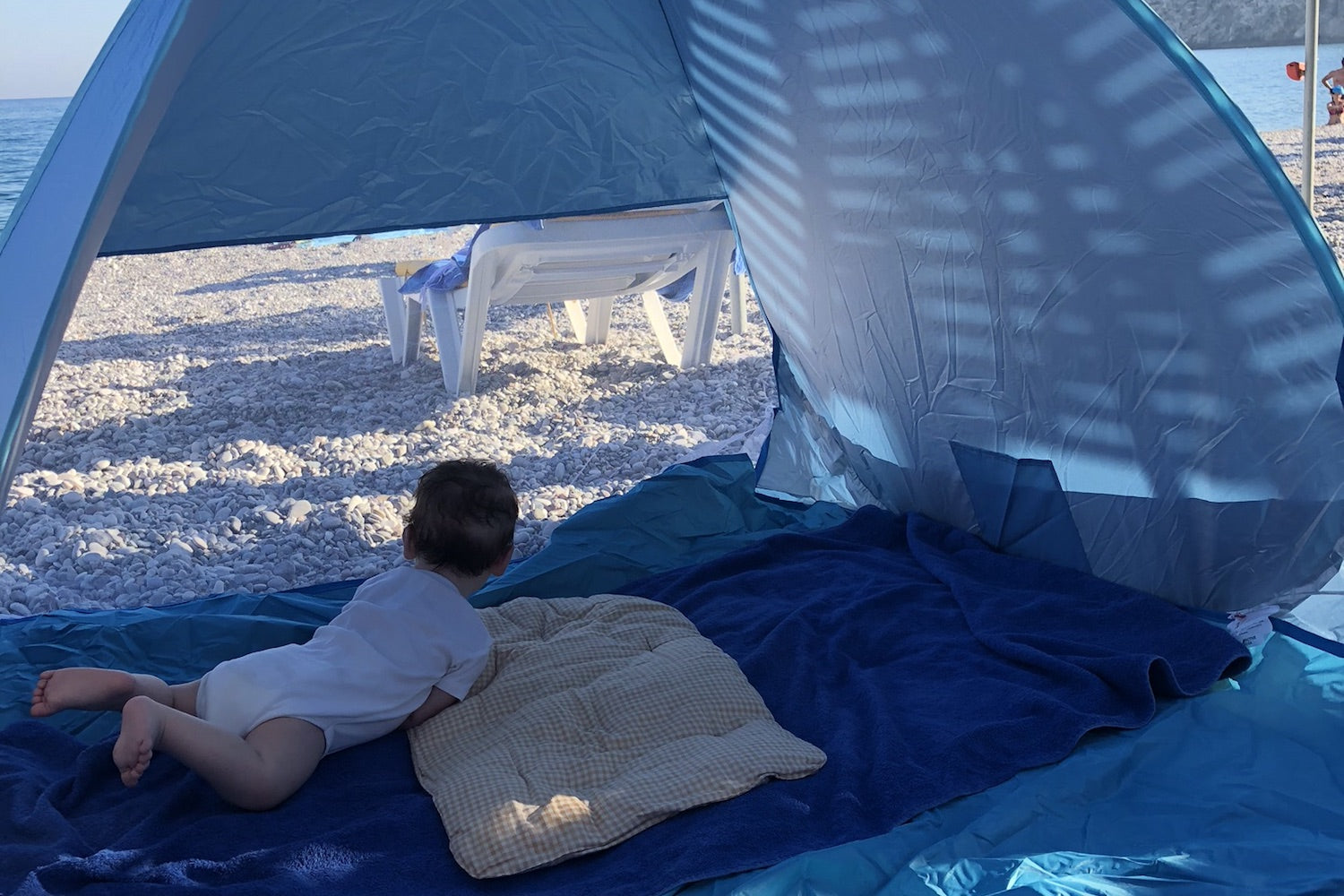 baby in tent